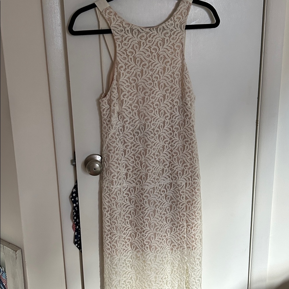Free People Cream Lace Maxi Dress